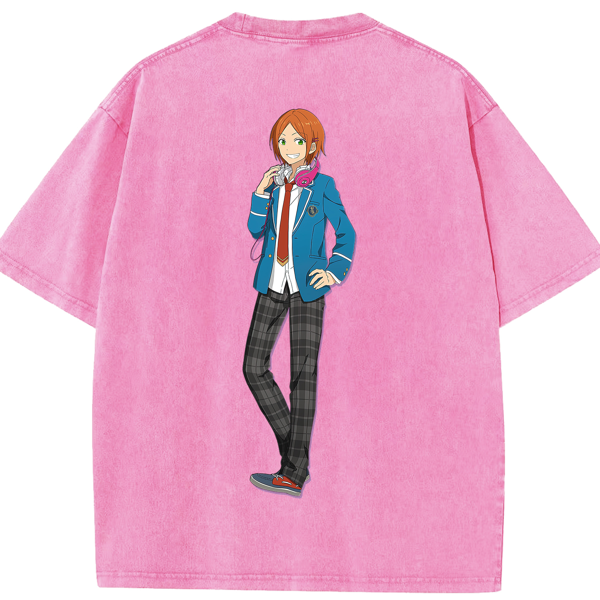 （画像用） あんさんぶるスターズ! Ensemble Stars 綿100% ヴィンテージ風 半袖Tシャツ（背面プリント）